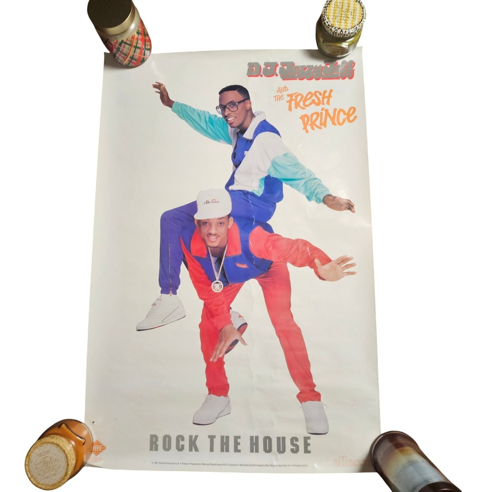 DJ Jazzy Jeff & The Fresh Prince Rock The House VTG 1987 Promo Poster 24x36 RCA